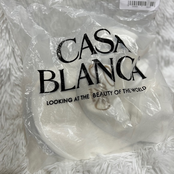 CASABLANCA CAZA EMBROIDERED CAP - OFF WHITE - Picture 4 of 4